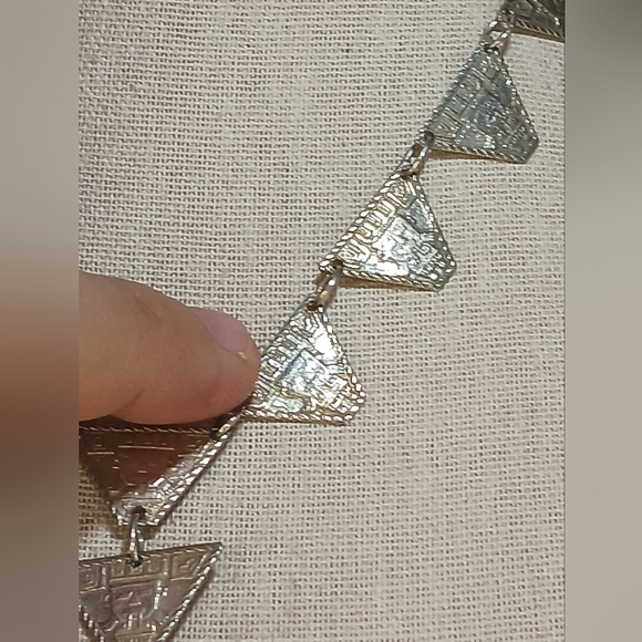 Vintage Stamped PERU 925 Sterling Silver Necklace - Picture 3 of 6